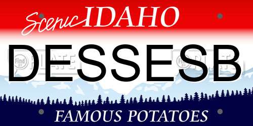 DESSESB Idaho License Plate