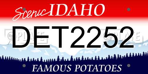 DET2252 Idaho License Plate