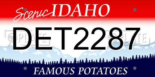 DET2287 Idaho License Plate