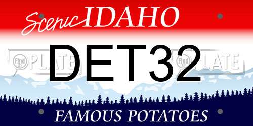 DET32 Idaho License Plate
