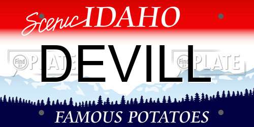 DEVILL Idaho License Plate