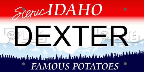 DEXTER Idaho License Plate