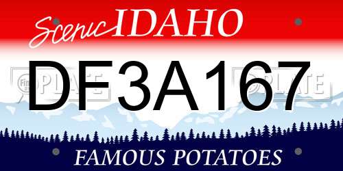 DF3A167 Idaho License Plate