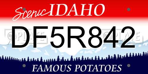 DF5R842 Idaho License Plate