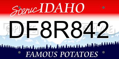 DF8R842 Idaho License Plate