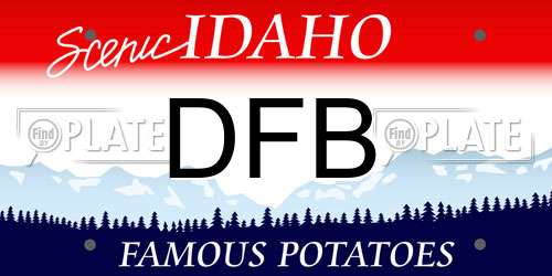 DFB Idaho License Plate