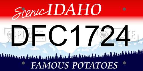 DFC1724 Idaho License Plate