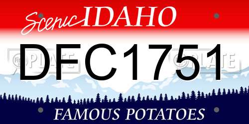 DFC1751 Idaho License Plate