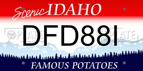 DFD88I Idaho License Plate