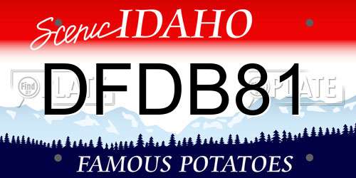 DFDB81 Idaho License Plate