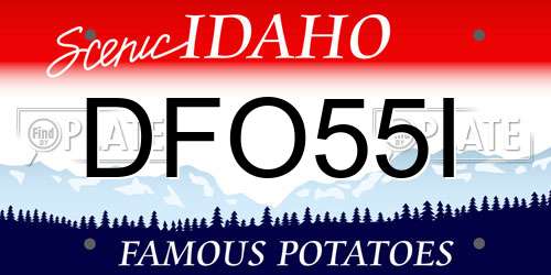 DFO55I Idaho License Plate
