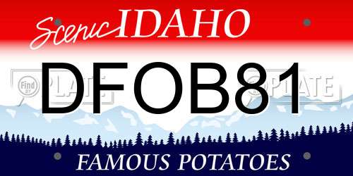 DFOB81 Idaho License Plate