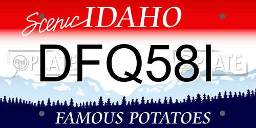 DFQ58I Idaho License Plate