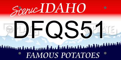 DFQS51 Idaho License Plate