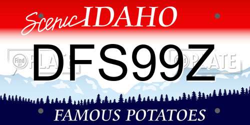 DFS99Z Idaho License Plate