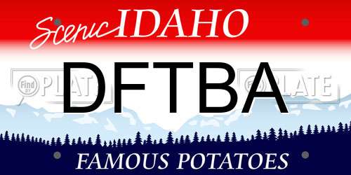 DFTBA Idaho License Plate
