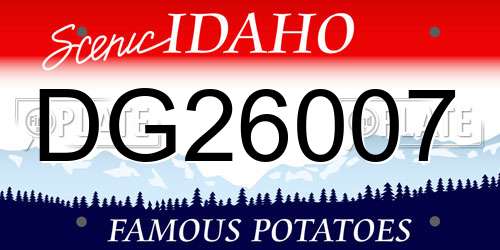 DG26007 Idaho License Plate