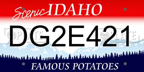 DG2E421 Idaho License Plate