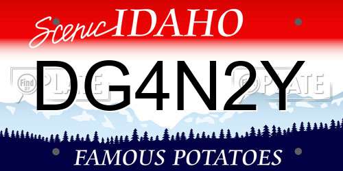 DG4N2Y Idaho License Plate