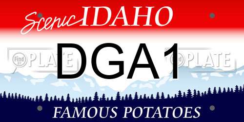 DGA1 Idaho License Plate