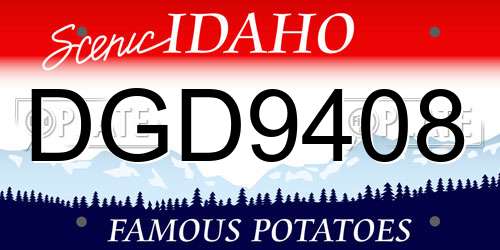 DGD9408 Idaho License Plate