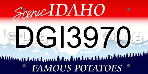DGI3970 Idaho License Plate