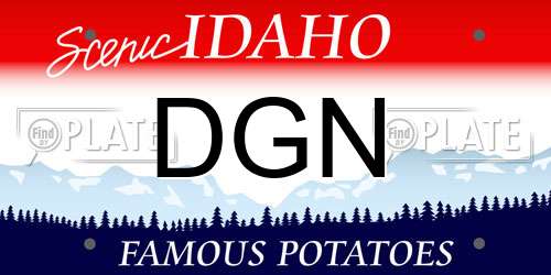 DGN Idaho License Plate