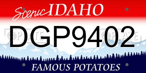 DGP9402 Idaho License Plate