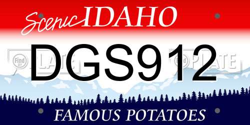 DGS912 Idaho License Plate
