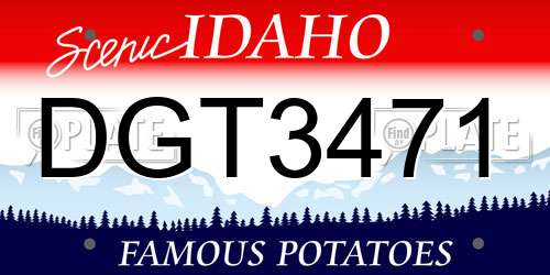 DGT3471 Idaho License Plate