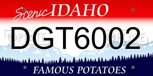 DGT6002 Idaho License Plate