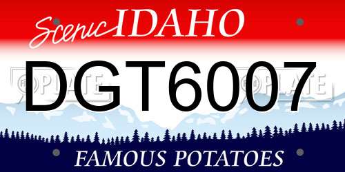 DGT6007 Idaho License Plate