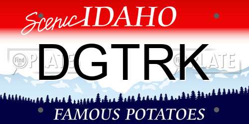 DGTRK Idaho License Plate