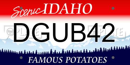 DGUB42 Idaho License Plate
