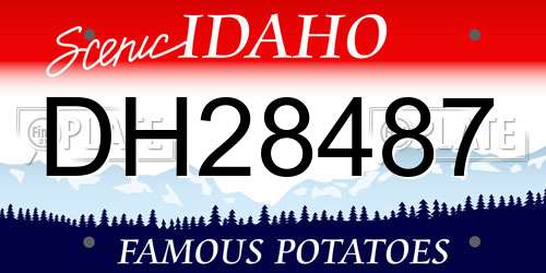 DH28487 Idaho License Plate