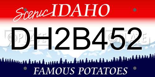 DH2B452 Idaho License Plate