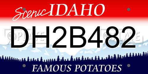DH2B482 Idaho License Plate
