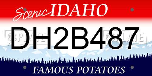 DH2B487 Idaho License Plate