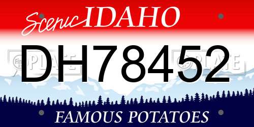 DH78452 Idaho License Plate