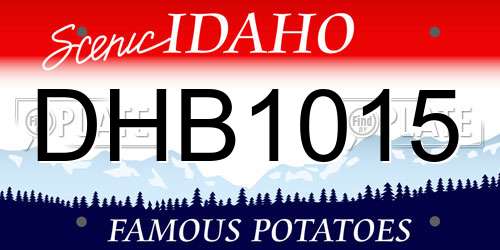 DHB1015 Idaho License Plate