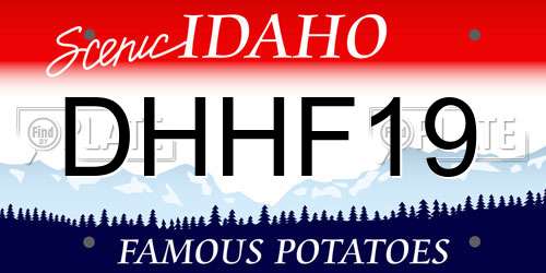 DHHF19 Idaho License Plate