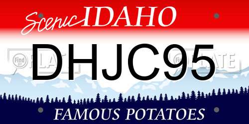 DHJC95 Idaho License Plate