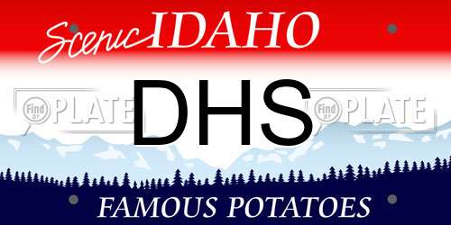 DHS Idaho License Plate