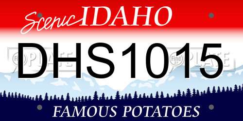DHS1015 Idaho License Plate