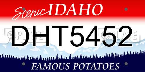 DHT5452 Idaho License Plate