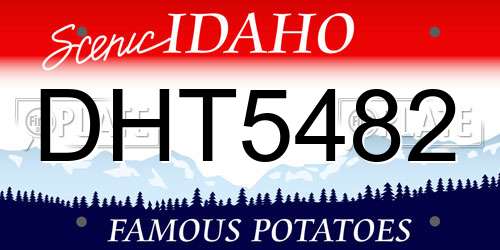 DHT5482 Idaho License Plate