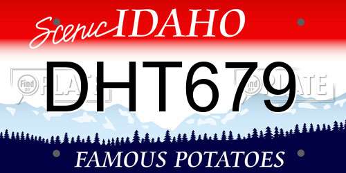 DHT679 Idaho License Plate