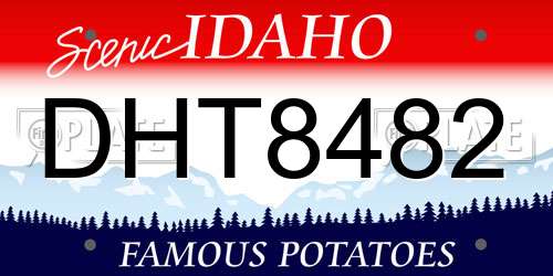 DHT8482 Idaho License Plate