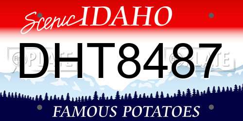 DHT8487 Idaho License Plate