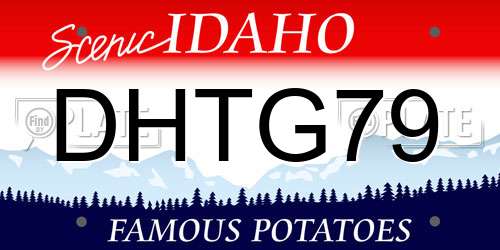 DHTG79 Idaho License Plate